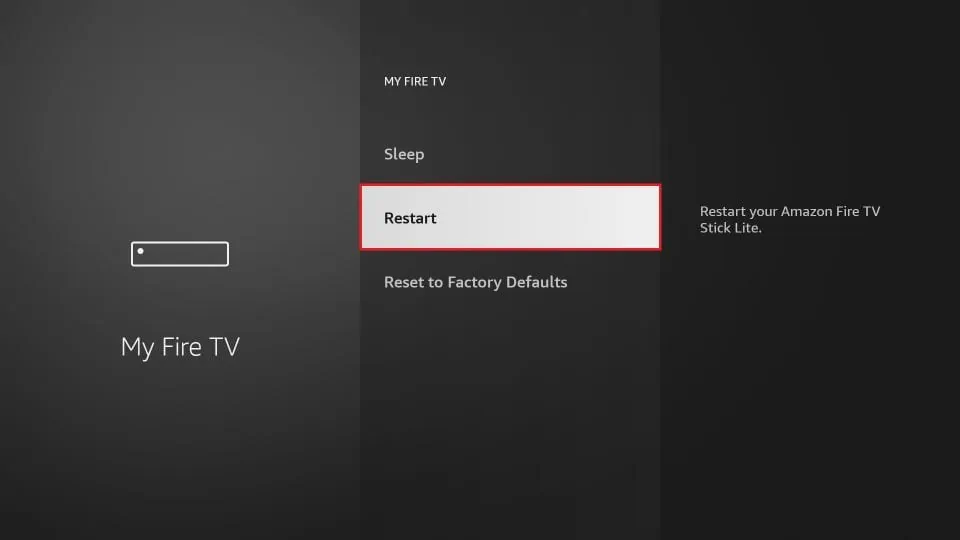 how to restart firestick 1 instructions