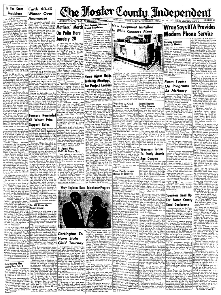 Foster Co Independent article